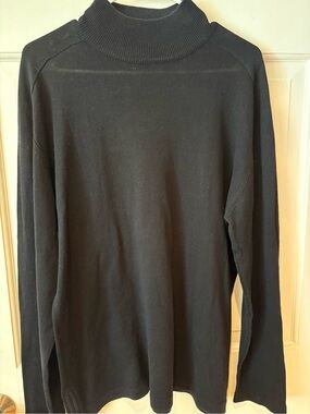 Ted Baker London Black Ribbed Turtleneck Sweater